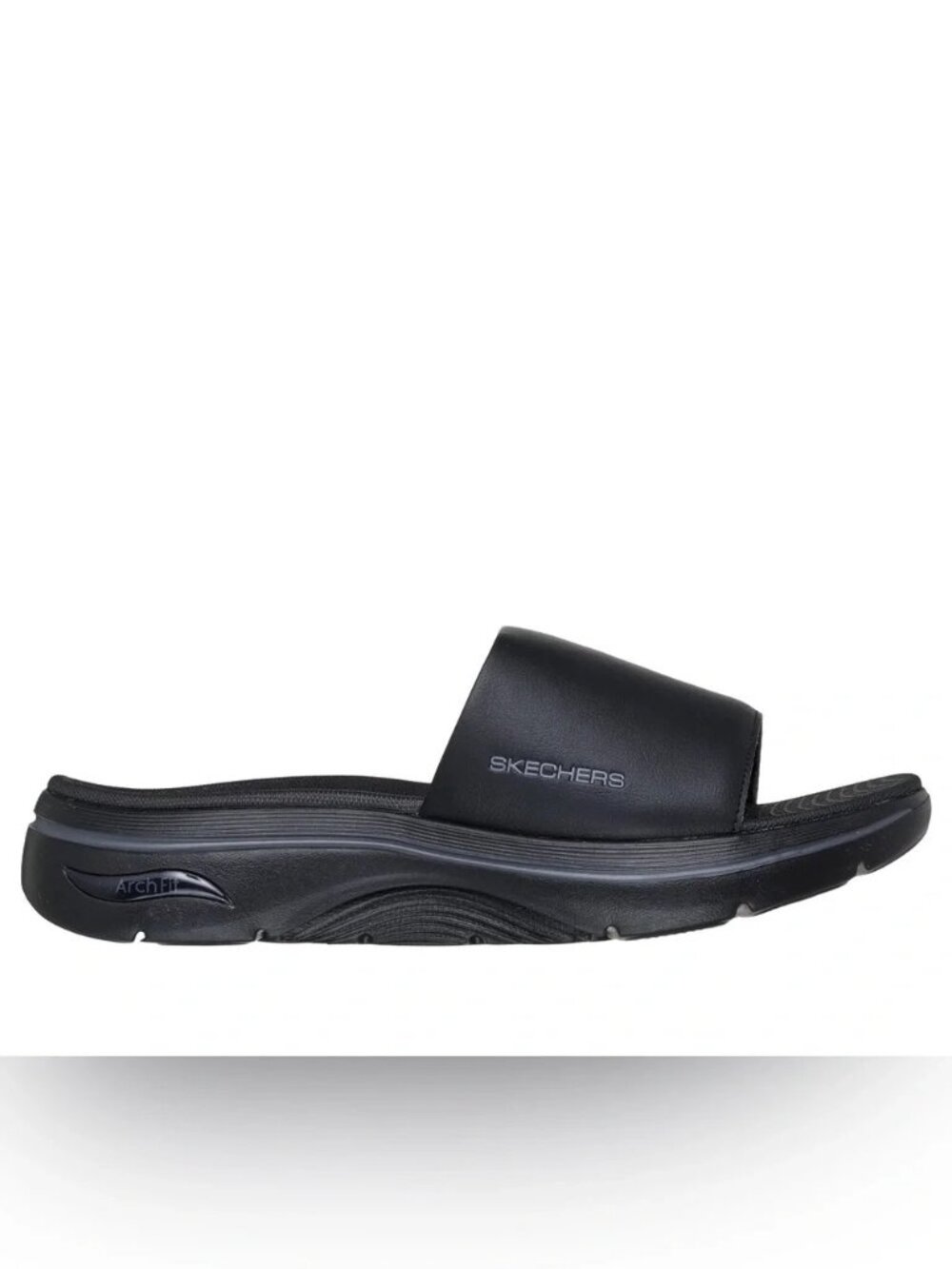 NWT Skechers GOwalk Arch Fit Slide Sandals Black Extra Wide Men’s Size 9 Comfort